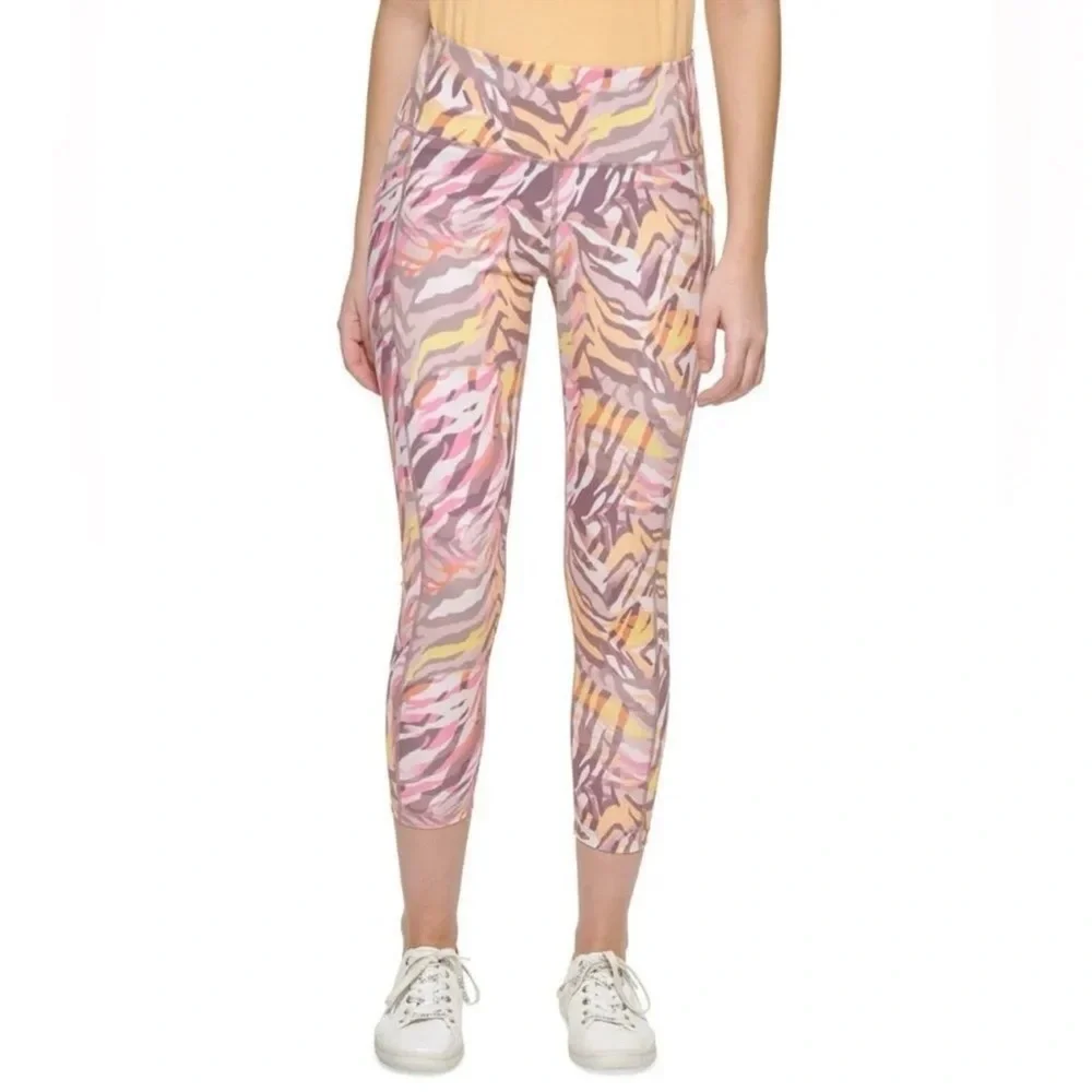Calvin Klein Performance Printed High-Rise 7/8 Leggings - Pursuit Sunstorm - Picture 2 of 4